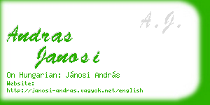 andras janosi business card